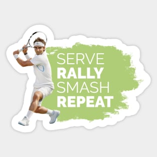 Serve Rally Smash Repeat Sticker